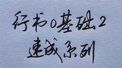 成人行书免费教学视频课程